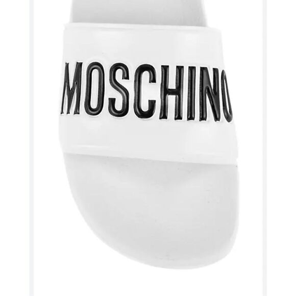 Moschino Logo-Embossed Pool Slide Sandals size 36 (5 1/2) - Picture 3 of 8